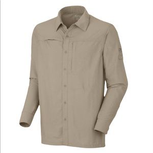 Mountain Hardwear Men’s Lightweight Tan Button Down Field Shirt - Men’s XL